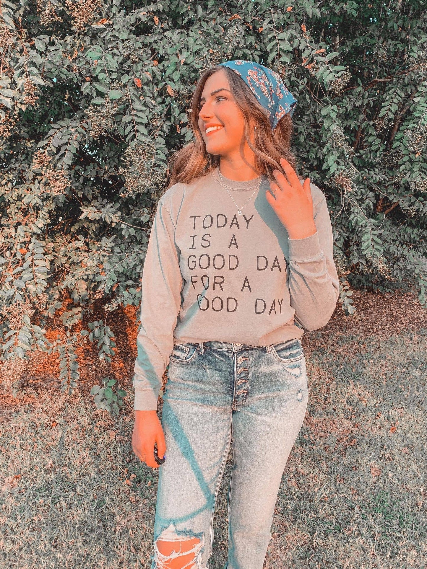 Today is a Good Day Long Sleeve, Feathered Farmhouse