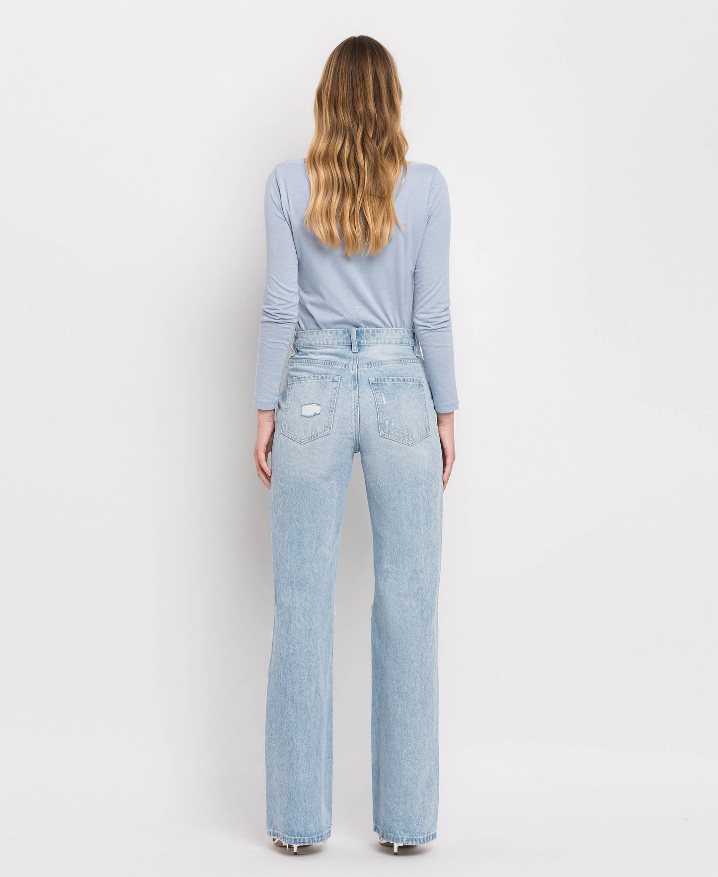Vintage 90's Super High Rise Flare Jeans, Feathered Farmhouse