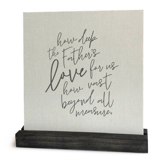 How Deep the Father's Love For Us Mini Canvas, Feathered Farmhouse