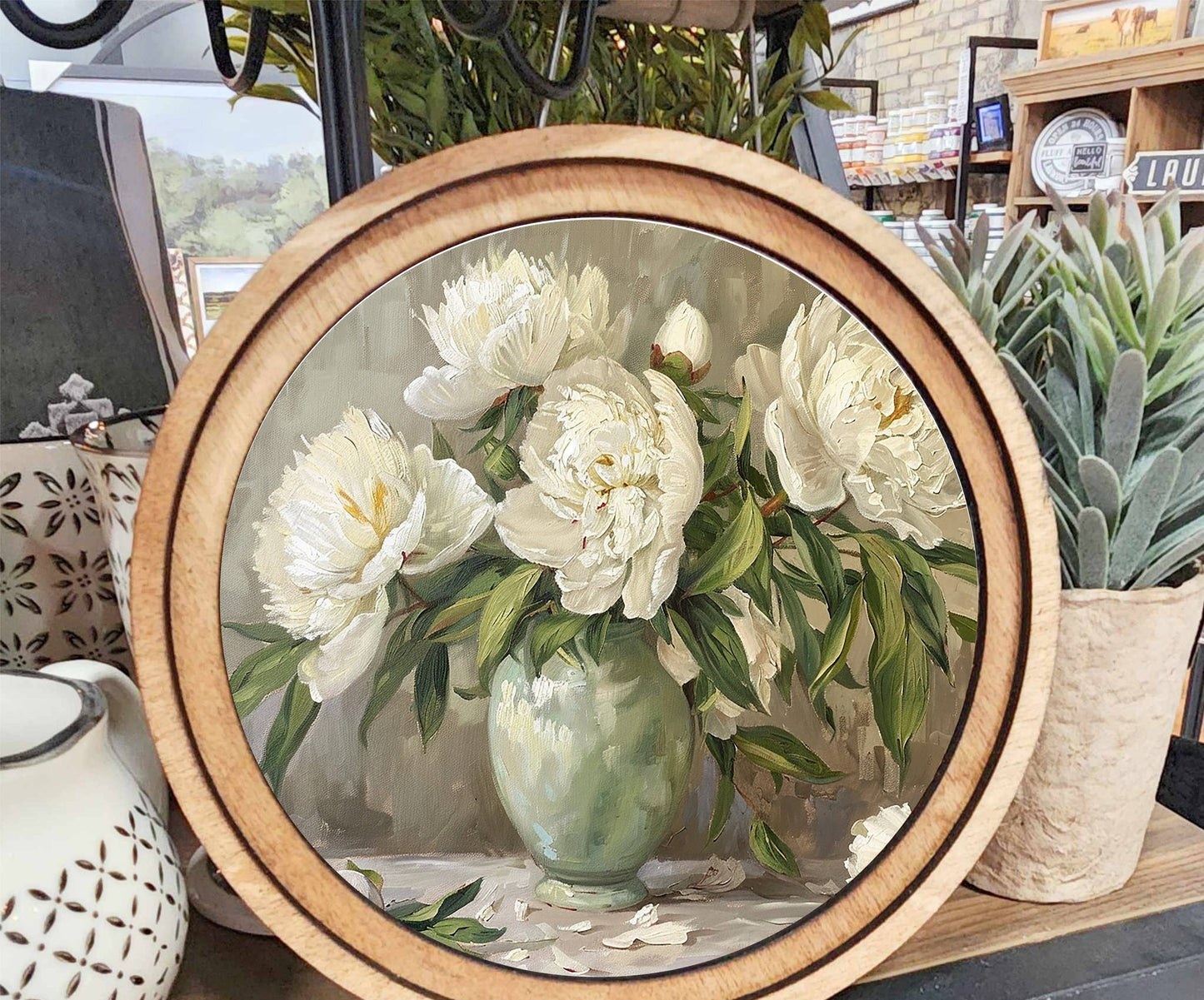 Muted Peony Art, Feathered Farmhouse