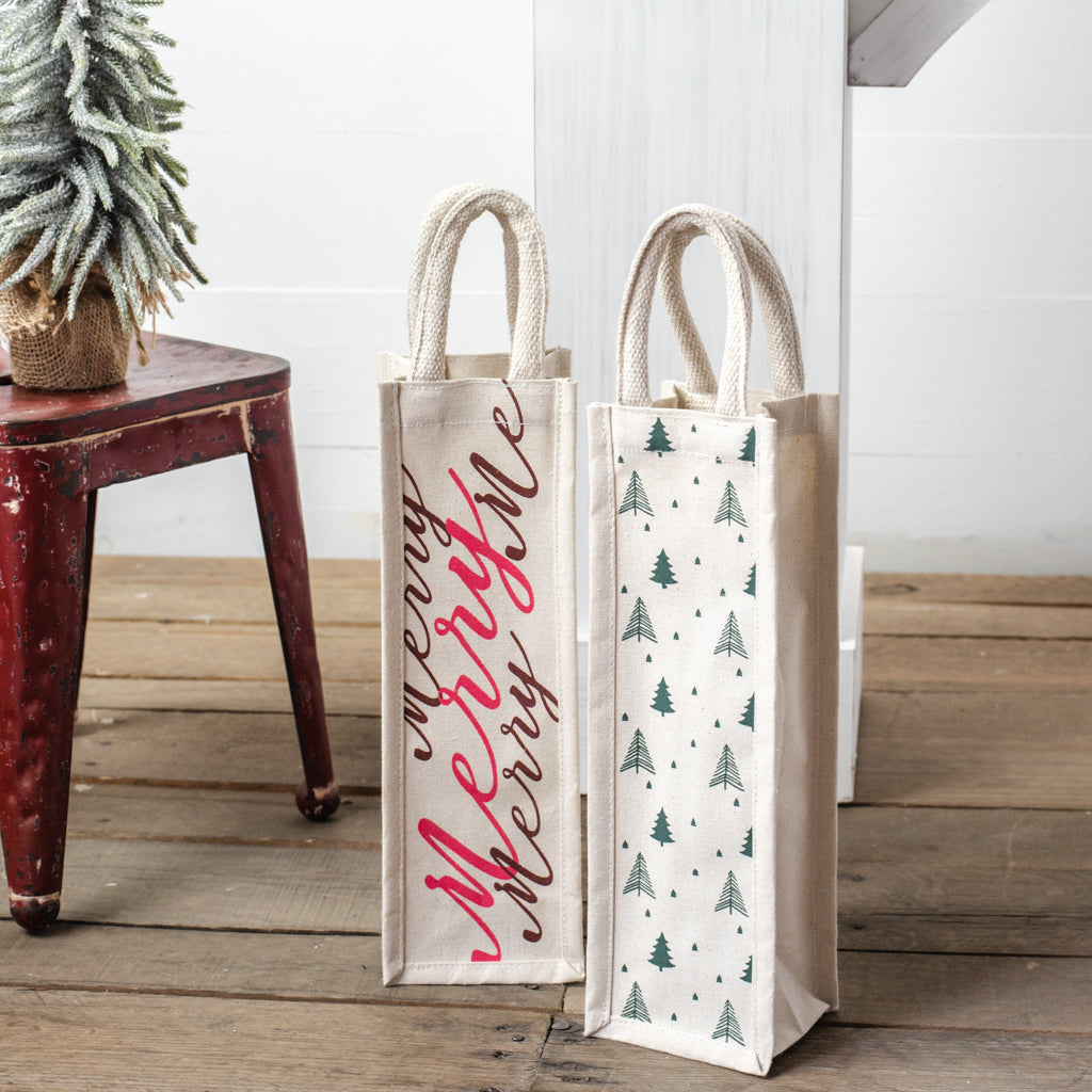 Holiday Wine Bags, The Feathered Farmhouse