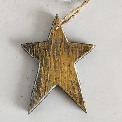 Gold Star Ornament, Feathered Farmhouse