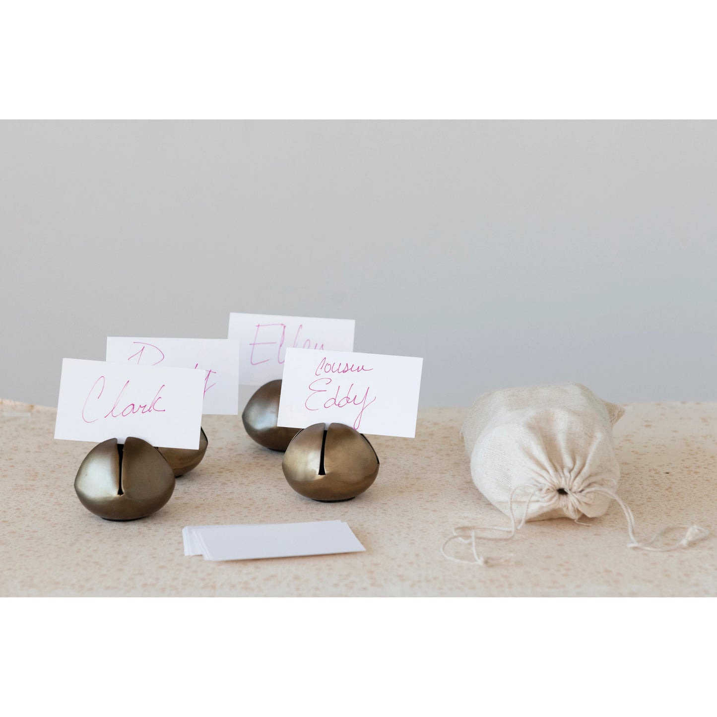 Metal Bell Place Card Holders, The Feathered Farmhouse
