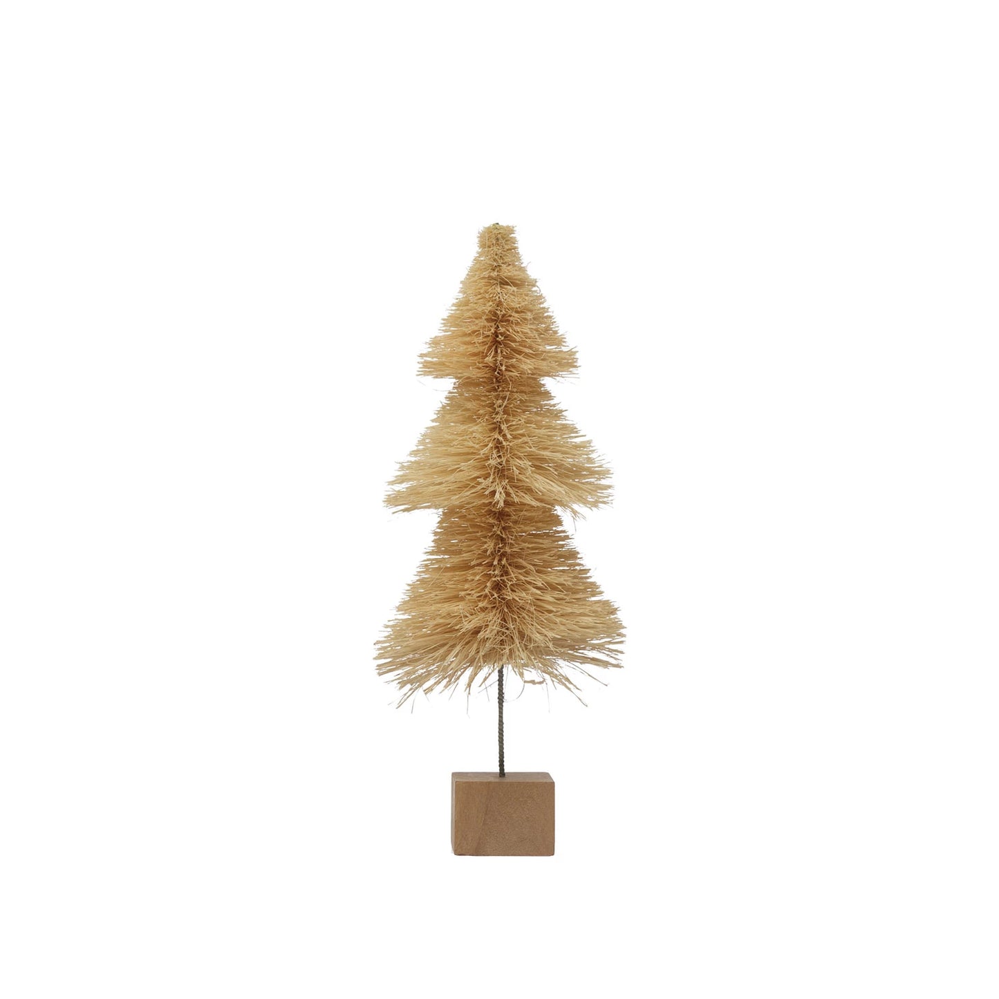Cream Sisal Bottle Brush Tree, Feathered Farmhouse