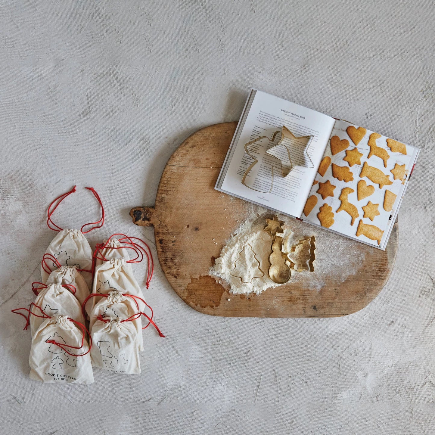 Gold Christmas Cookie Cutters, The Feathered Farmhouse