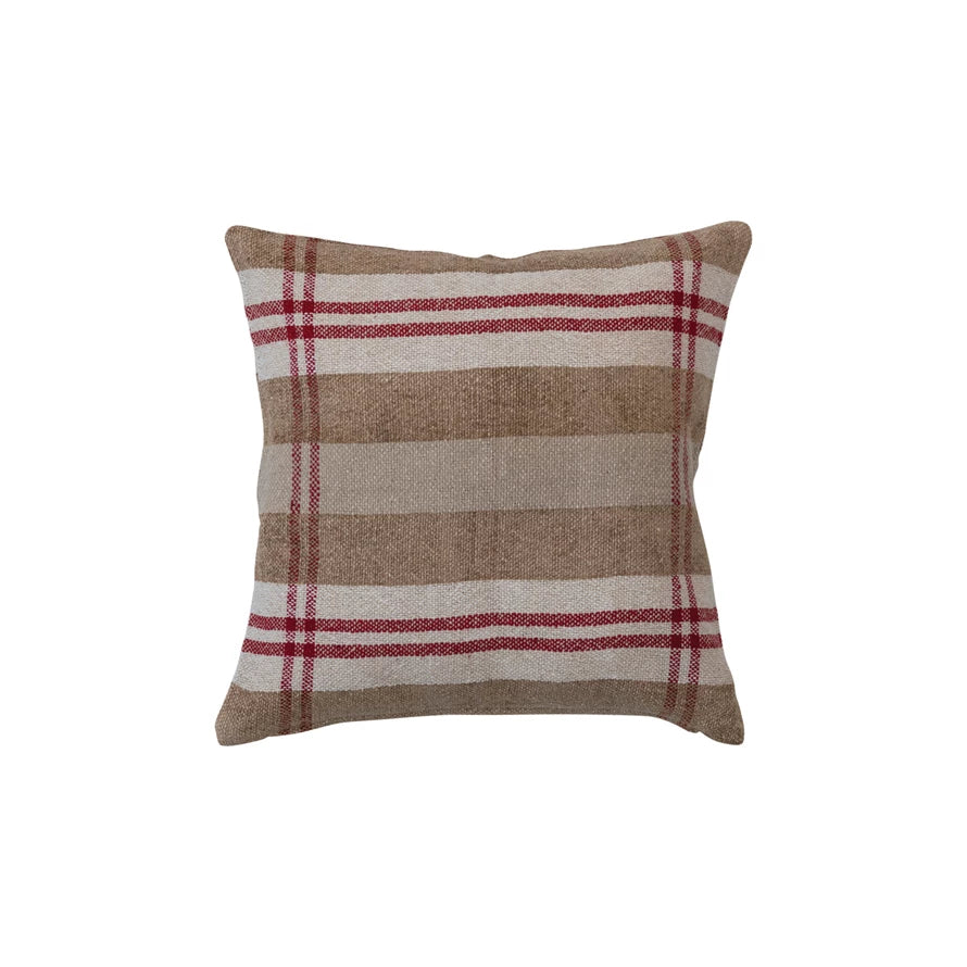 Christmas Check Pillow, The Feathered Farmhouse