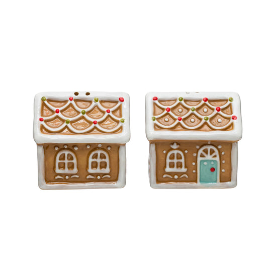Gingerbread House Salt + Pepper Shakers, The Feathered Farmhouse