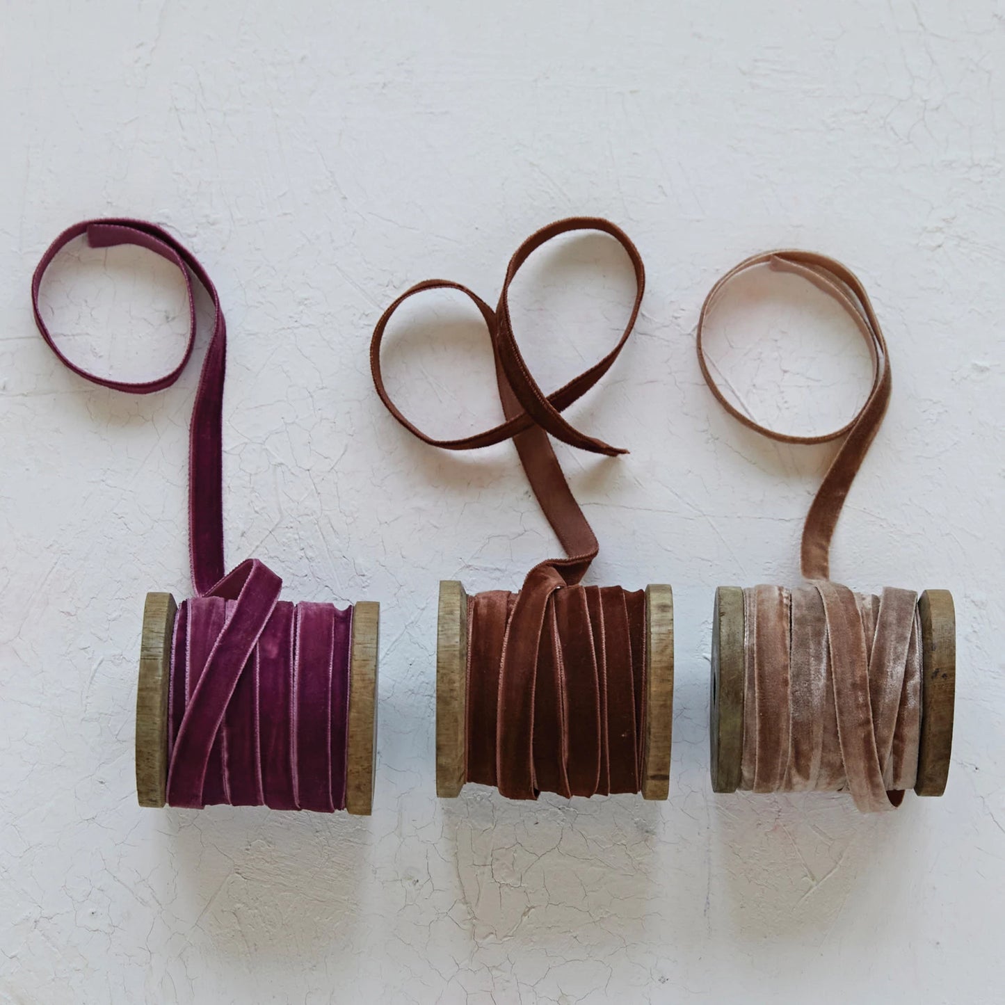 Velvet Ribbon on Spool, The Feathered Farmhouse