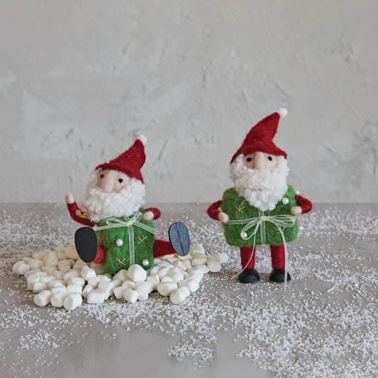 Felt Santa in Present, The Feathered Farmhouse