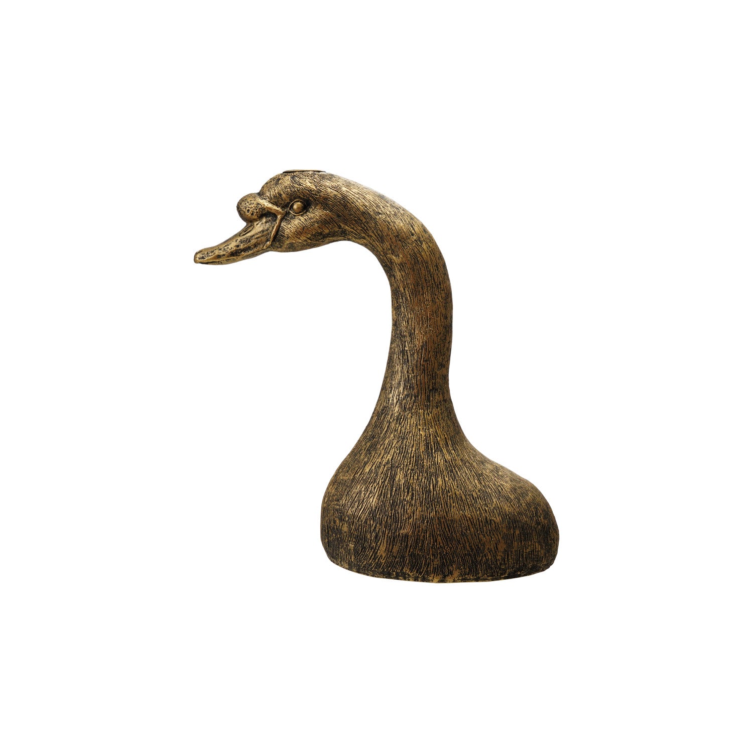 Resin Goose Head Shaped Taper Holder, Feathered Farmhouse