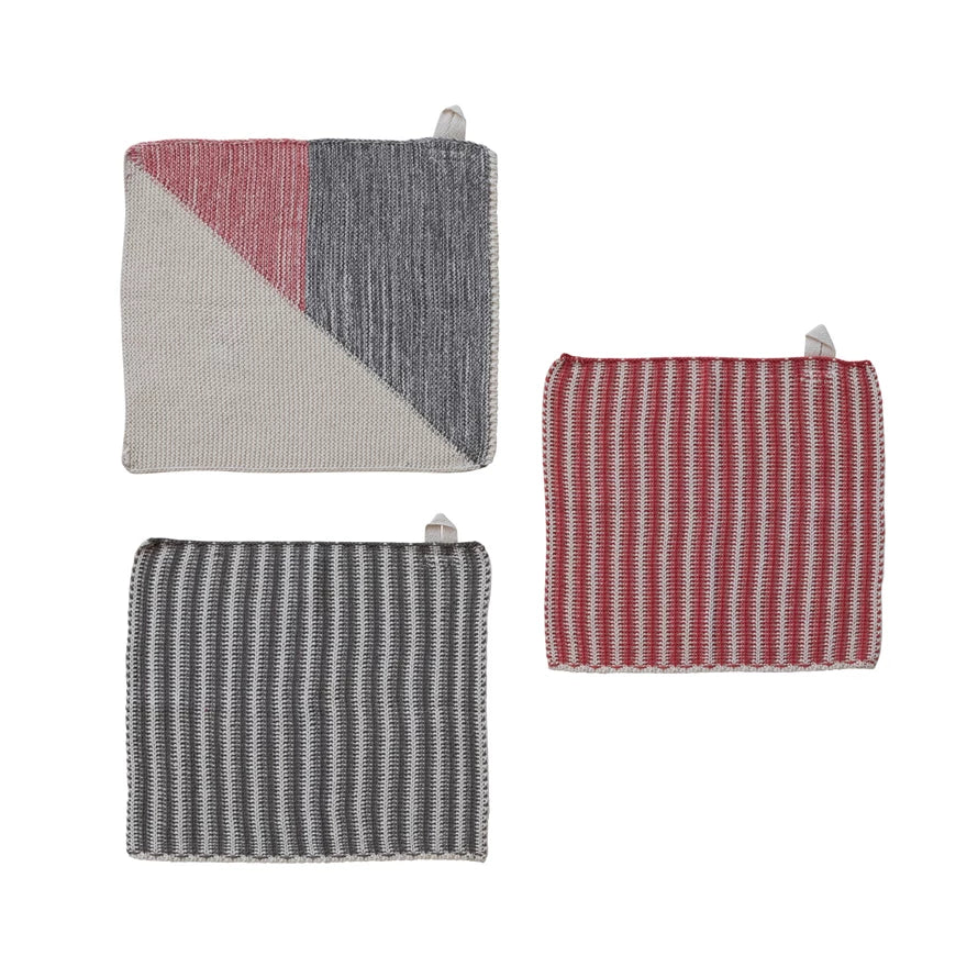 Cotton Knit Dish Cloths, Feathered Farmhouse