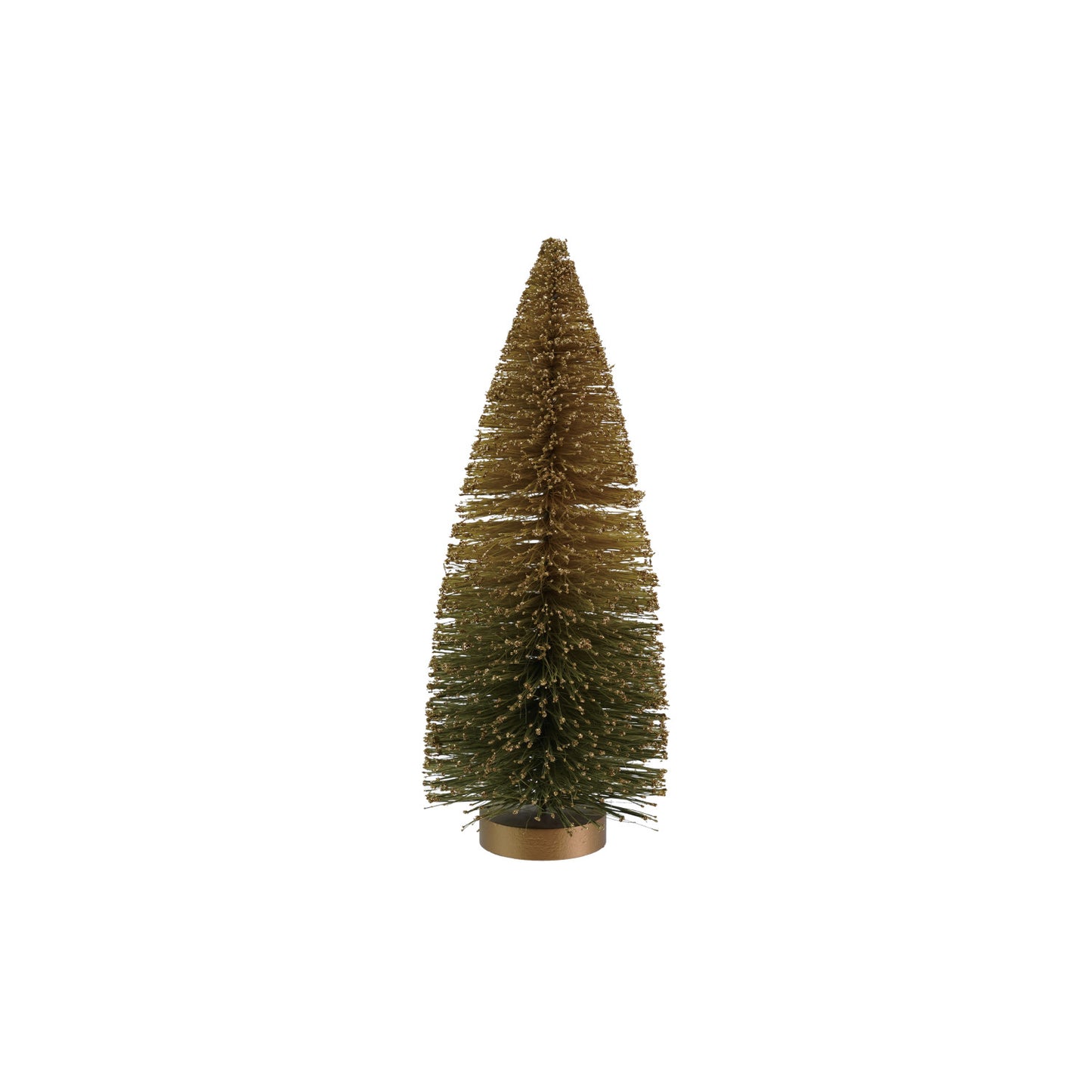 Green Ombre Sisal Bottle Brush Tree with Glitter, Feathered Farmhouse