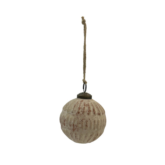 Embossed Glass Ball Ornament