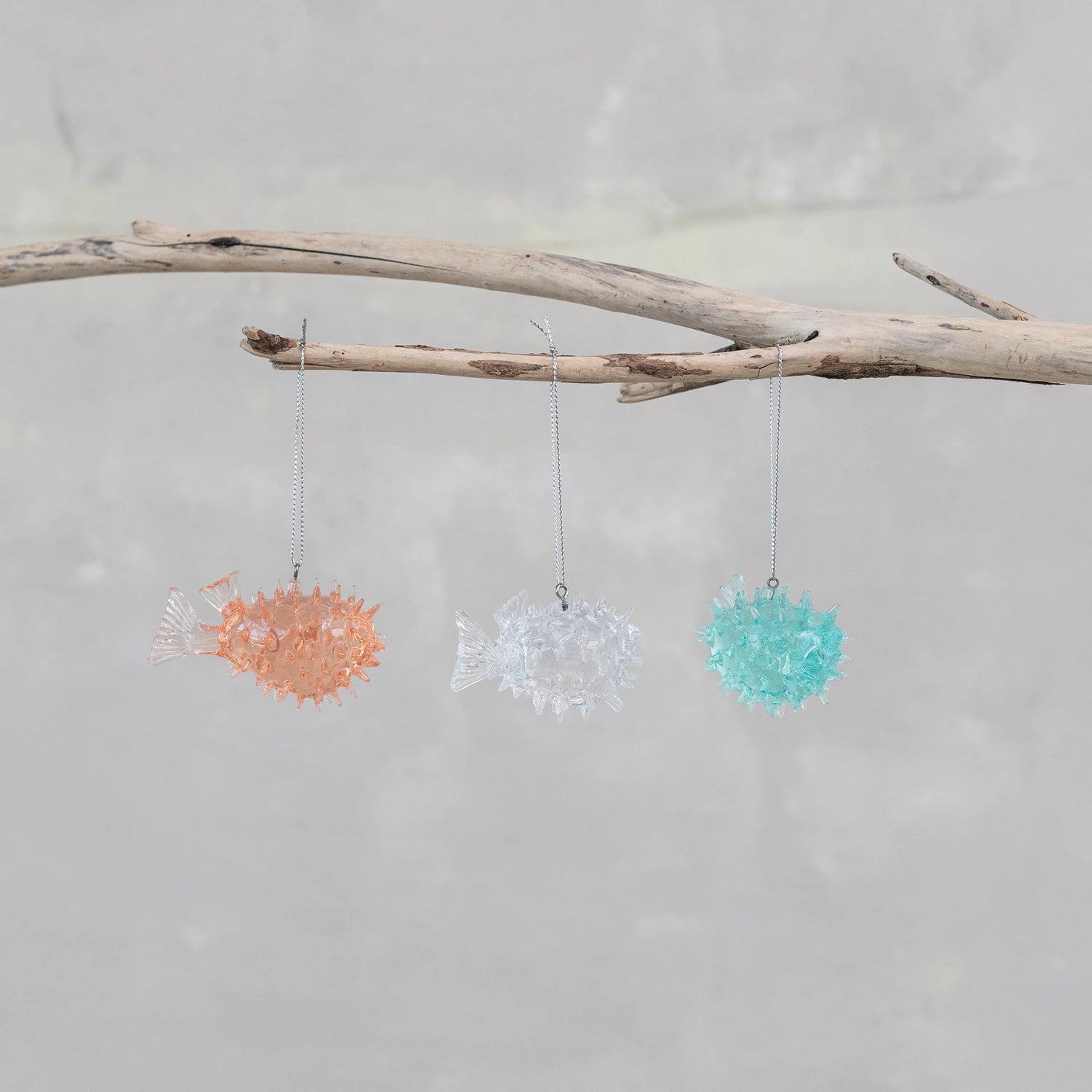 Resin Puffer Fish Ornament, Feathered Farmhouse