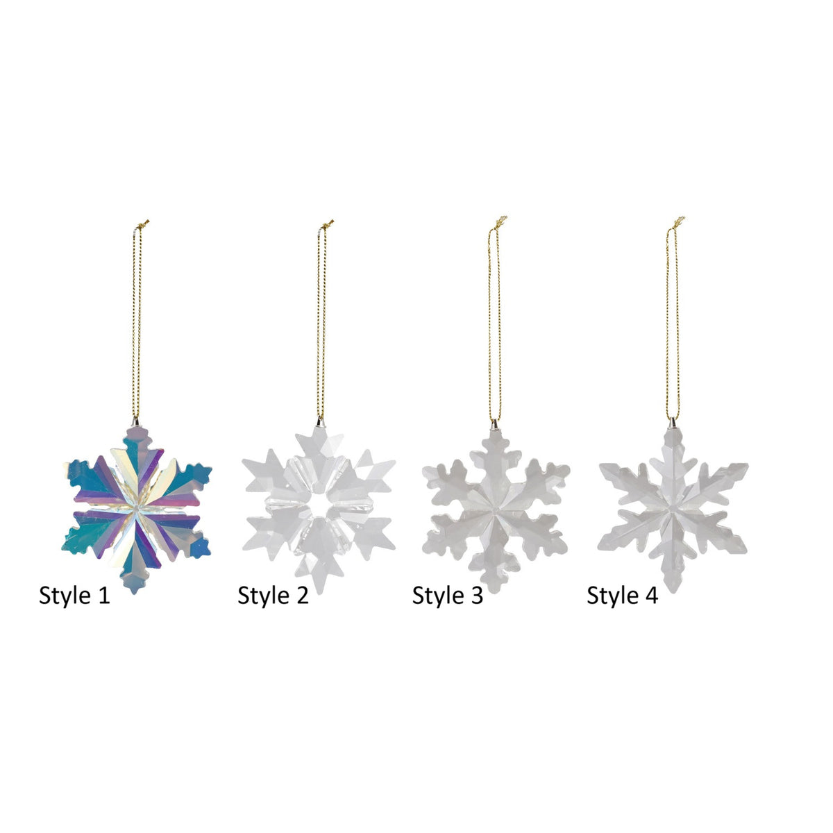 Crystal Snowflake Ornament, Feathered Farmhouse