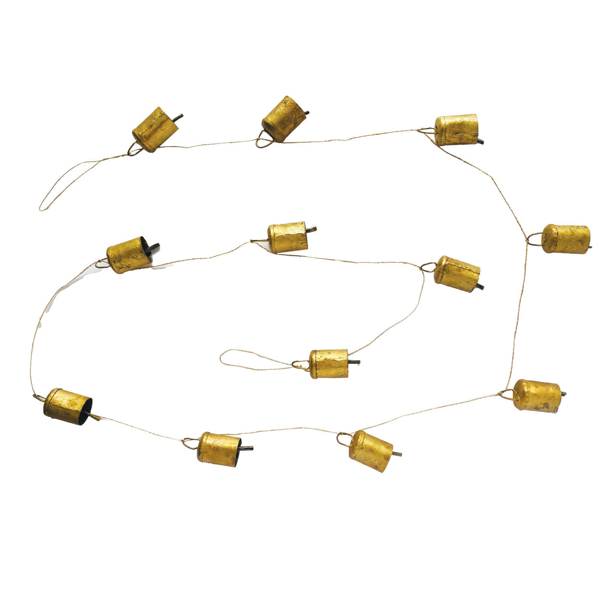 Metal Bell Garland, Feathered Farmhouse