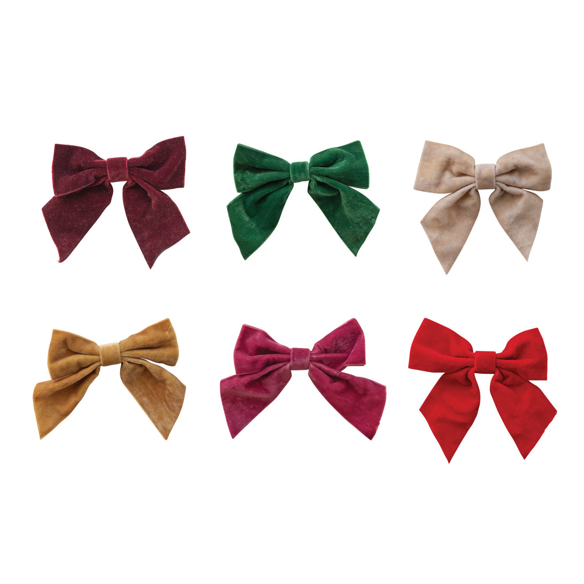 Velvet Clip-on Bow, Feathered Farmhouse