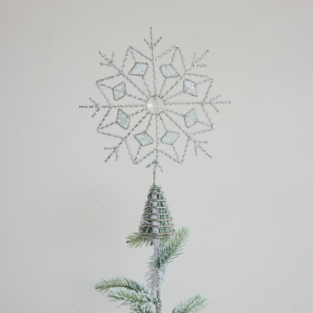 Snowflake Tree Topper, Feathered Farmhouse