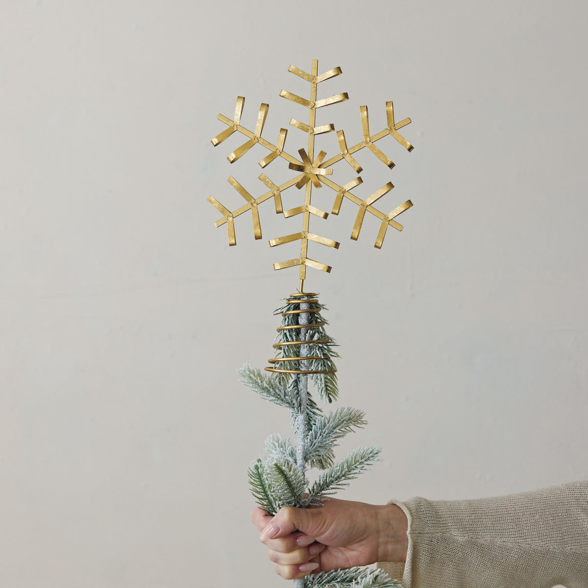 Metal Snowflake Tree Topper, Feathered Farmhouse