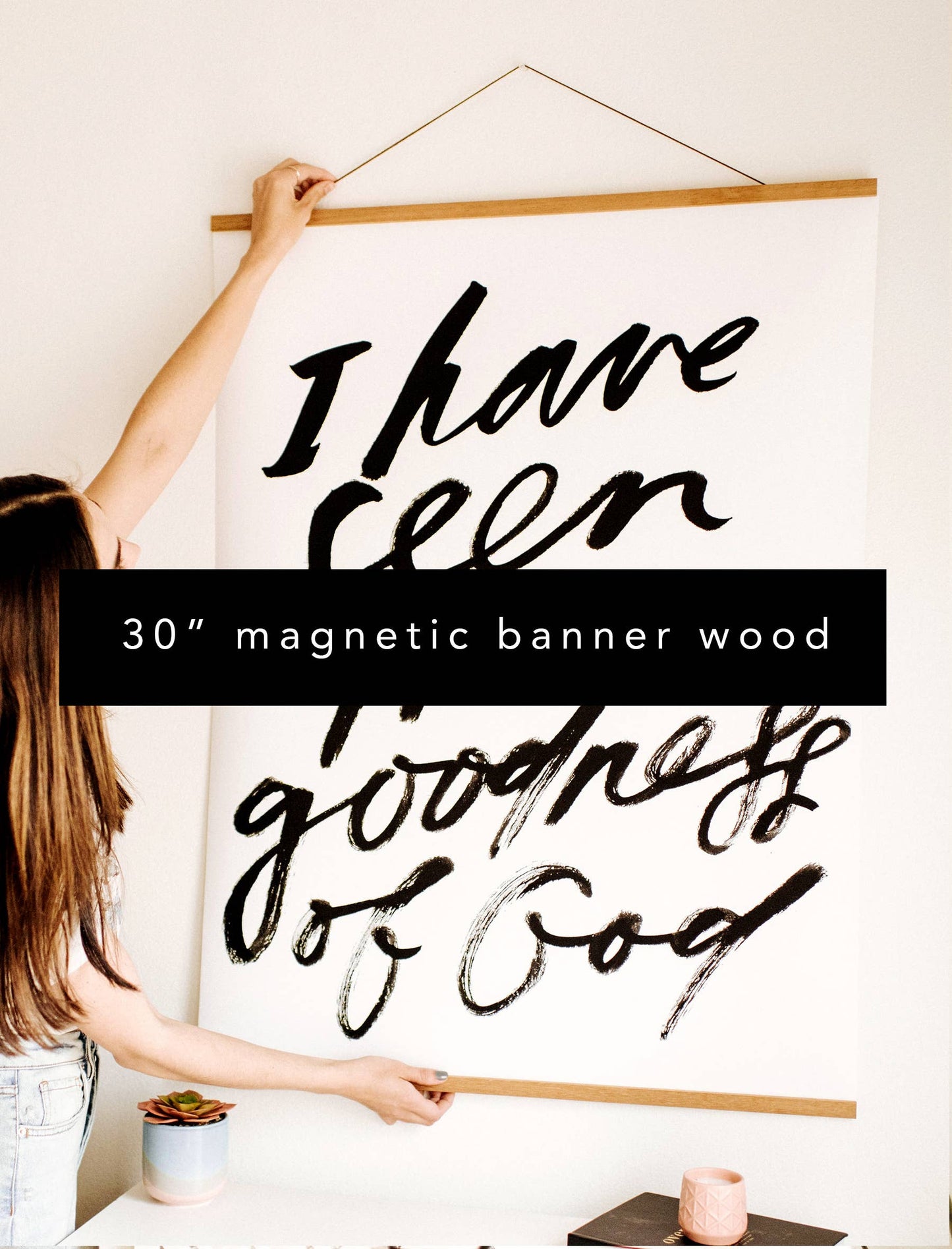 Wood Magnetic Poster Hanger