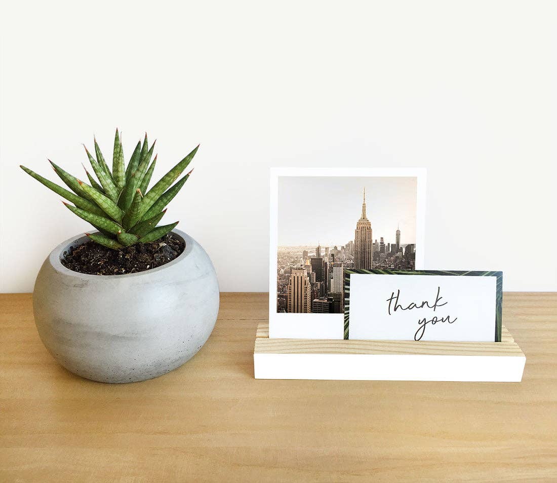 White Bar Photo Holder