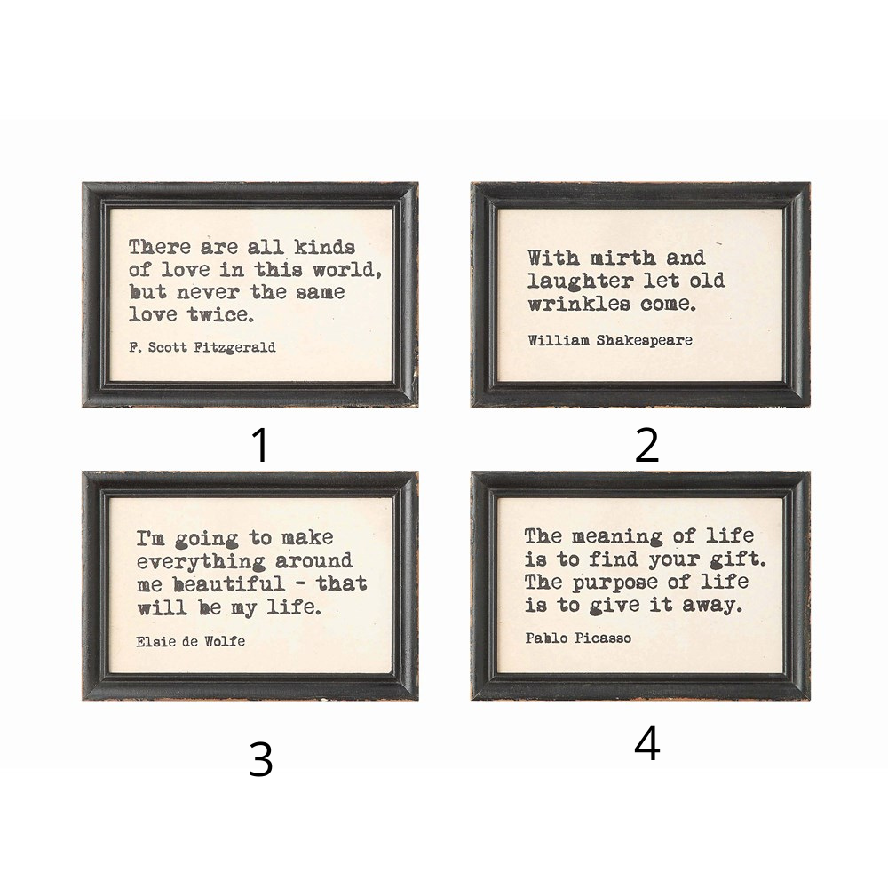 Wood Framed Quotes