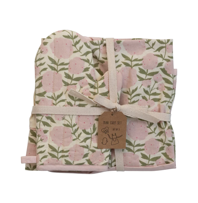 Kids Floral Apron Set, The Feathered Farmhouse