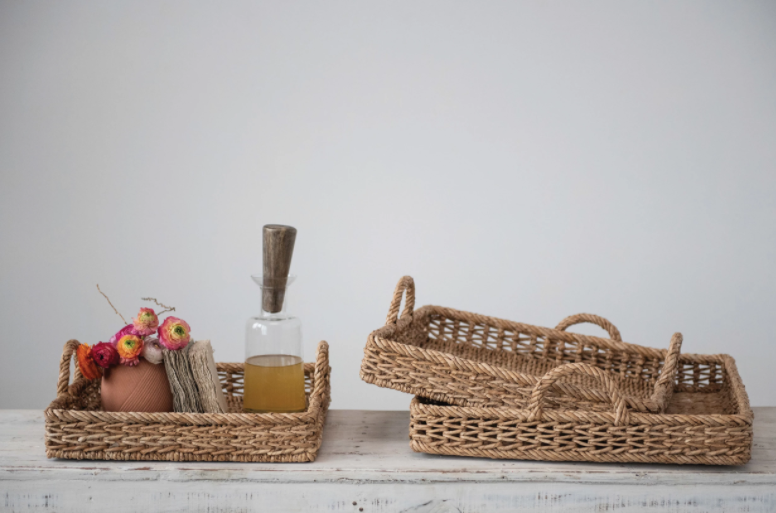 Hand-Woven Trays, The Feathered Farmhouse