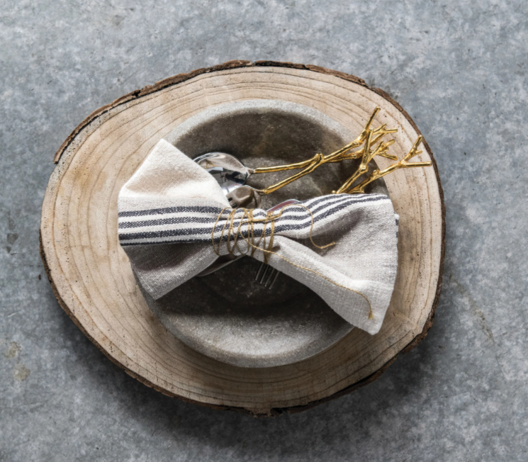 Striped Napkin Set, Feathered Farmhouse