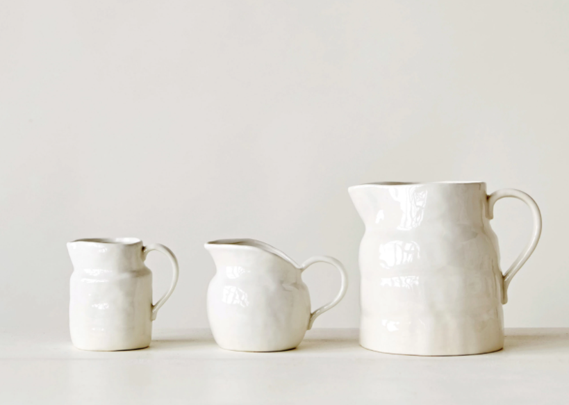Vintage Pitcher, Feathered Farmhouse