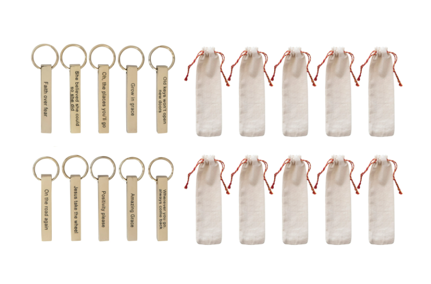 Sentimental Key Chain, Feathered Farmhouse