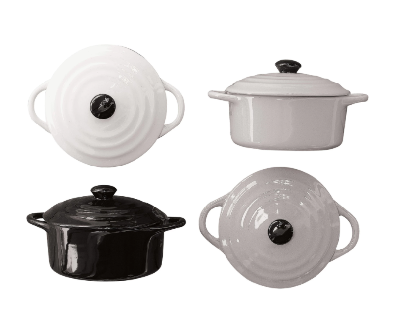 Mini Baker + Lid, Feathered Farmhouse