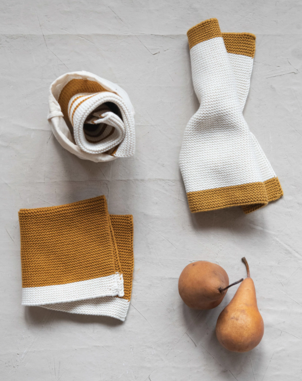 Striped Dish Cloth Set, Feathered Farmhouse