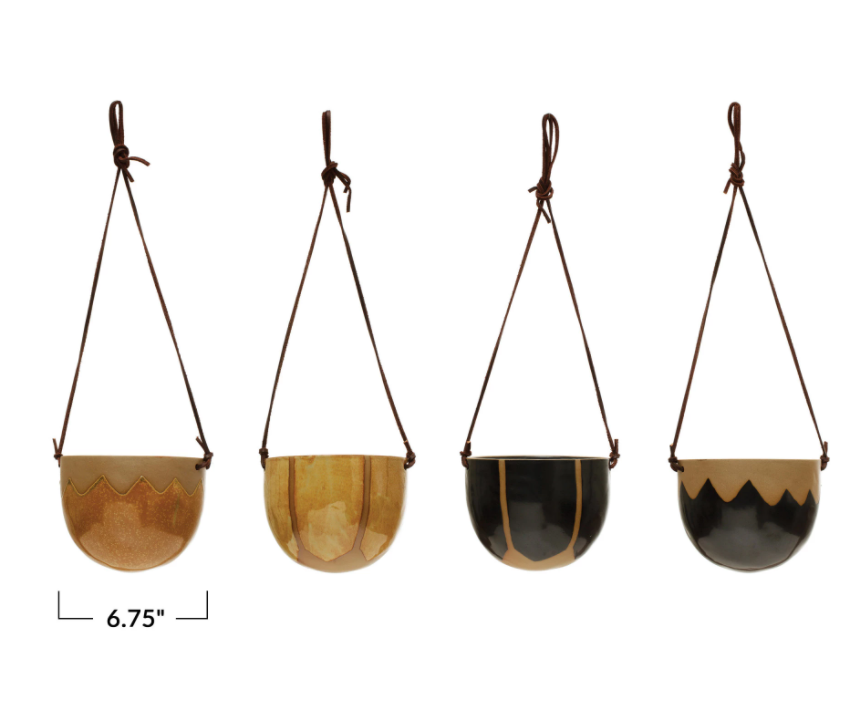 Hanging Stoneware Planters