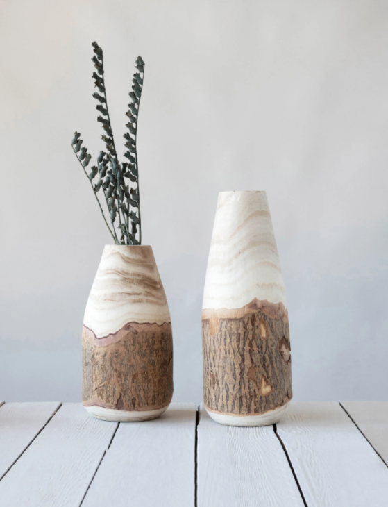 Live Edge Vase, Feathered Farmhouse