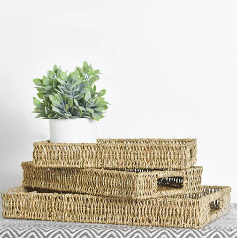 Natural Rectangular Seagrass Tray