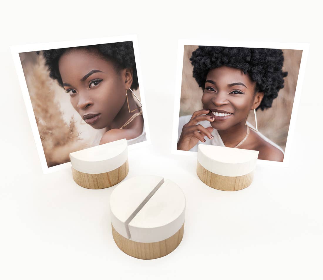 White Dipped Round Holder