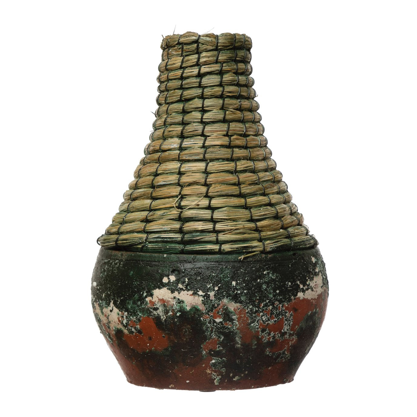 Rattan + Clay Vase, The Feathered Farmhouse