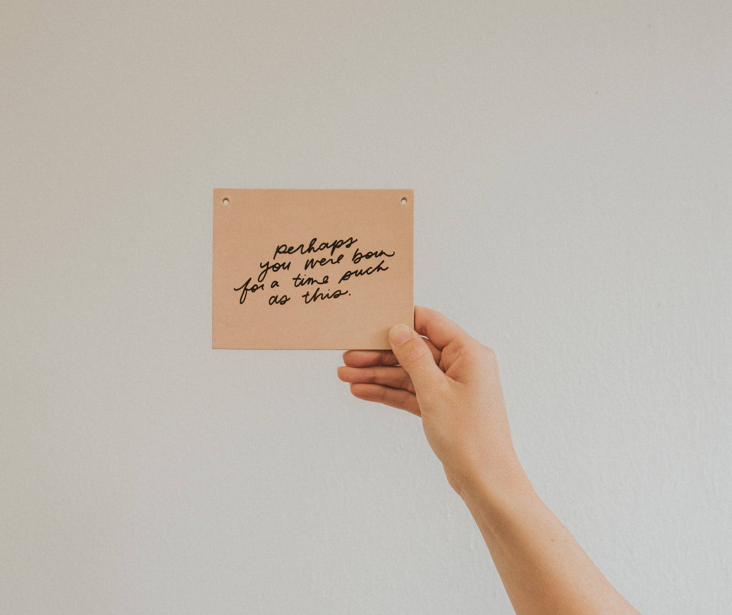 For Such a Time Mini Leather Banner | Christian Home Goods