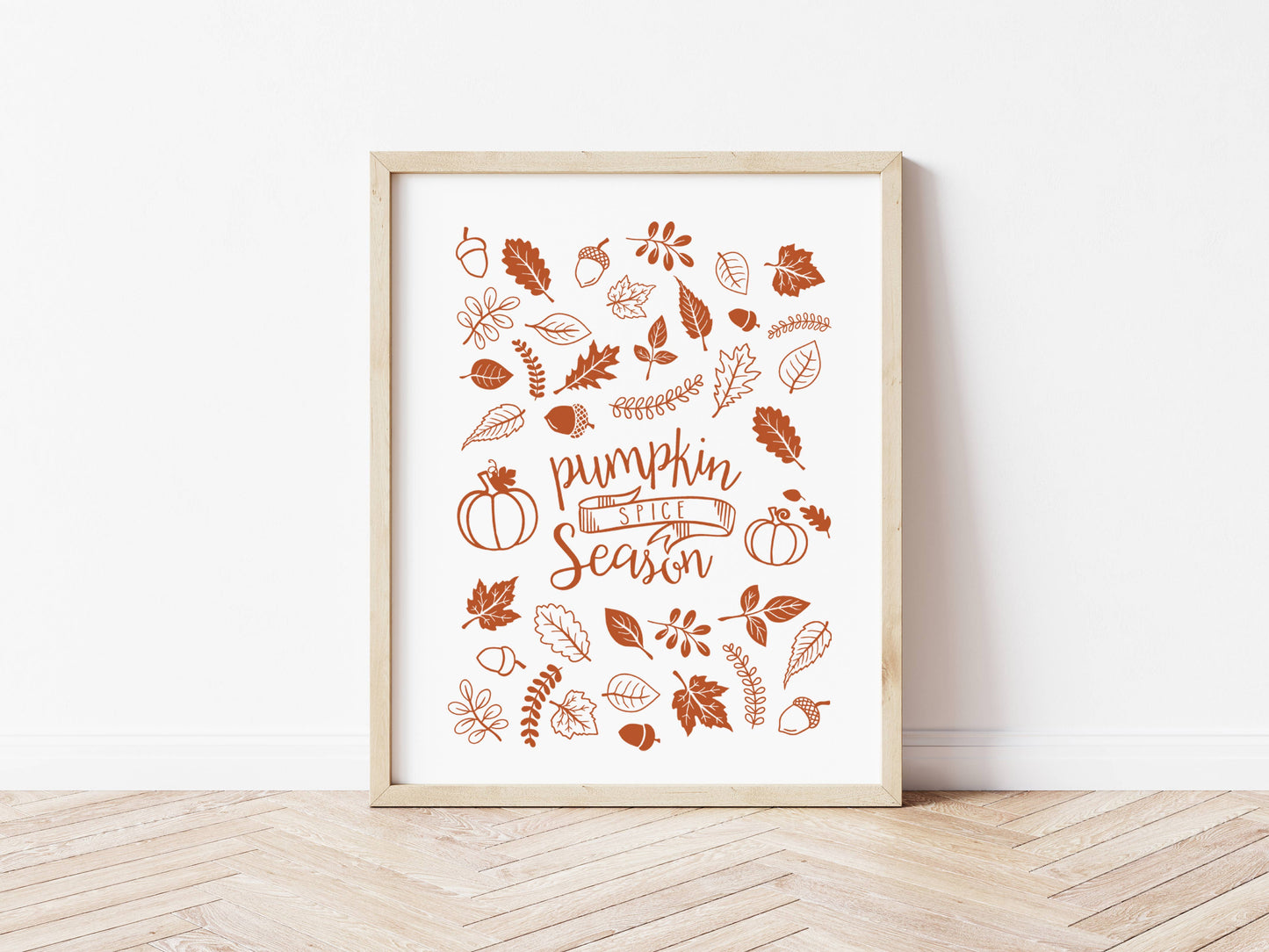 Pumpkin Spice Season Fall Art Print Poster Sign