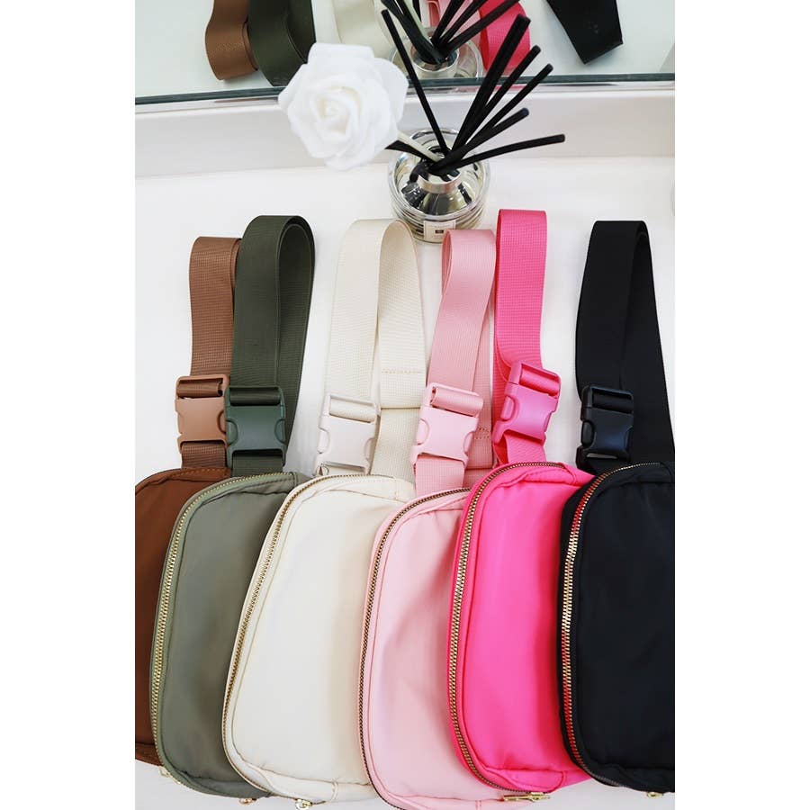 Solid Color Crossbody Fanny Pack Belt Bag, The Feathered Farmhouse