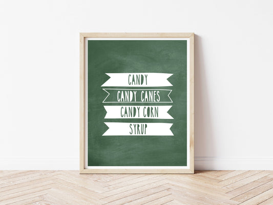 Christmas Art Print Poster Buddy The Elf Chalkboard Sign