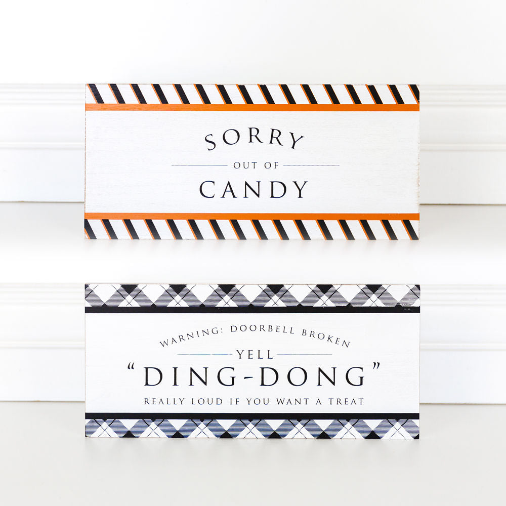 Reversible Trick or Treat Sign, The Feathered Farmhouse