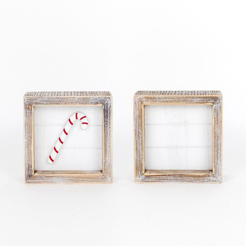 Candy Cane Reversible Sign, The Feathered Farmhouse