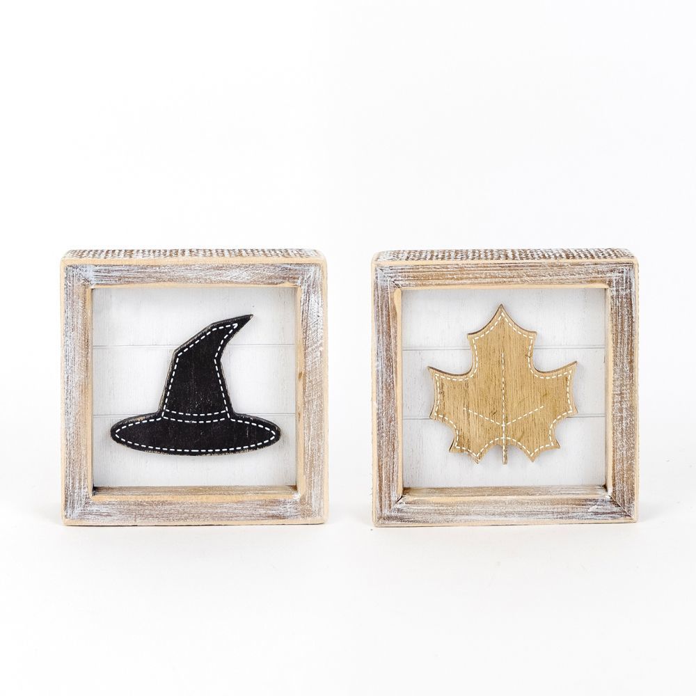 Reversible Witch Hat + Leaf Sign, The Feathered Farmhouse