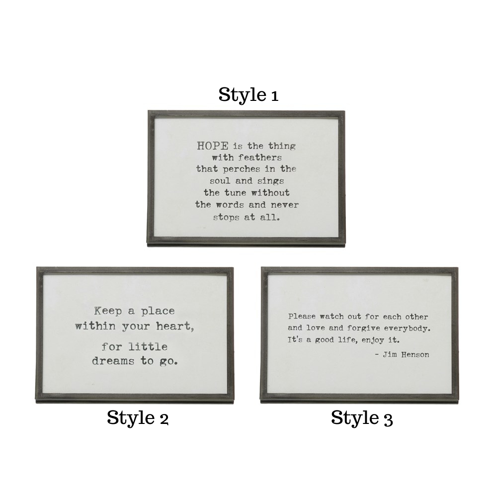 Black Metal+Glass Sayings