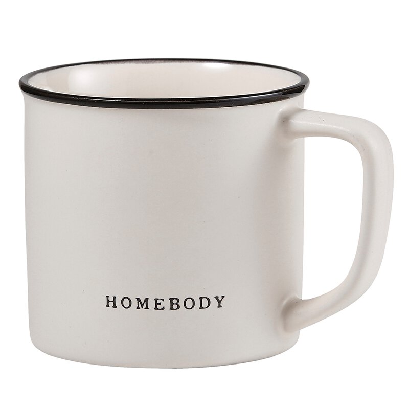 Black + White Homebody Mug, The Feathered Farmhouse