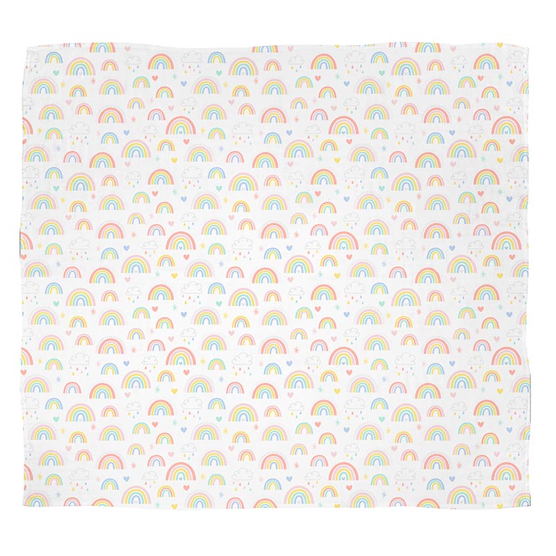 Rainbow Swaddle Blanket, The Feathered Farmhouse