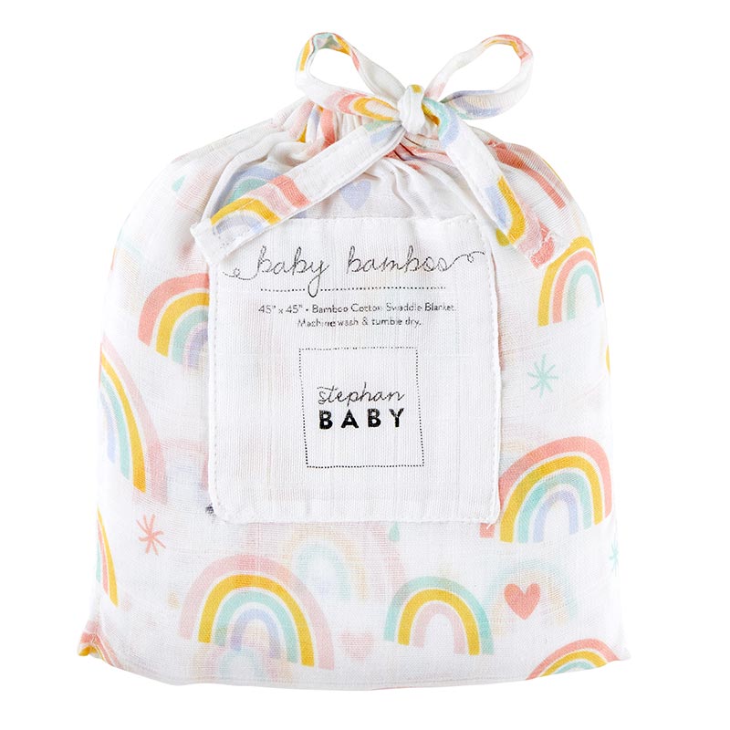 Rainbow Swaddle Blanket, The Feathered Farmhouse