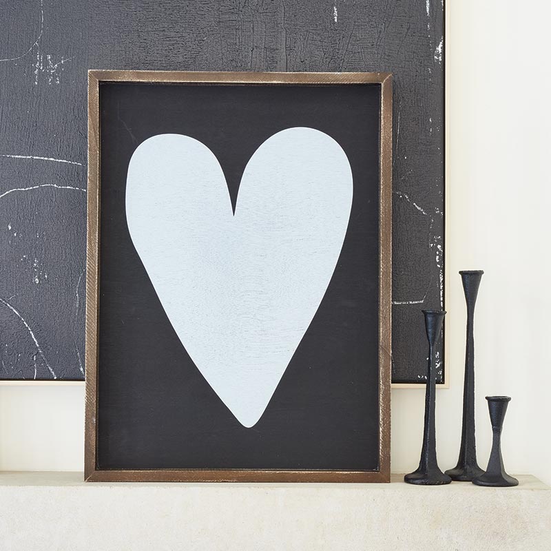 White Heart Wall Art, The Feathered Farmhouse
